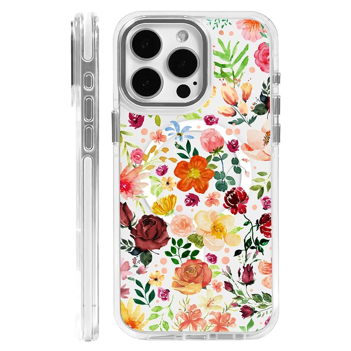 Okbuok For Iphone 14 Pro Max Case [Compatible With Magsafe],Girls Women Clear Magnetic Case Silicone Shockproof Protective Cover