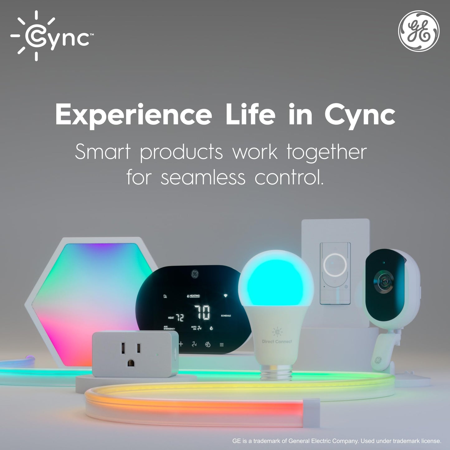 Cync GE Dynamic Effects Smart LED Light Strip with Music Sync, Color Changing Outdoor Light Strip, Compatible with Alexa and Google Home, 32ft Waterproof Light + Power Supply