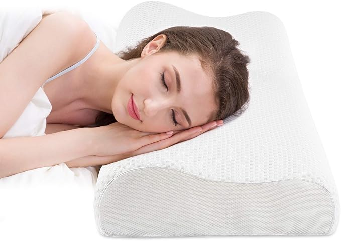 Fityou Cervical Pillow for Neck Pain Relief, Neck Pillow for Sleeping Neck and Shoulder Pain, Orthopedic Sleeping Pillow for Adults Kids, Ergonomic Contour Memory Foam Pillow for Side Back Sleeper