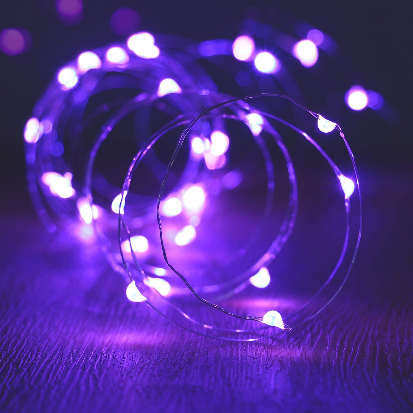 XINKAITE LED String Lights, Waterproof Fairy Lights for Indoor & Outdoor, 10FT, Purple, Model B07X2X9891_CA NARF