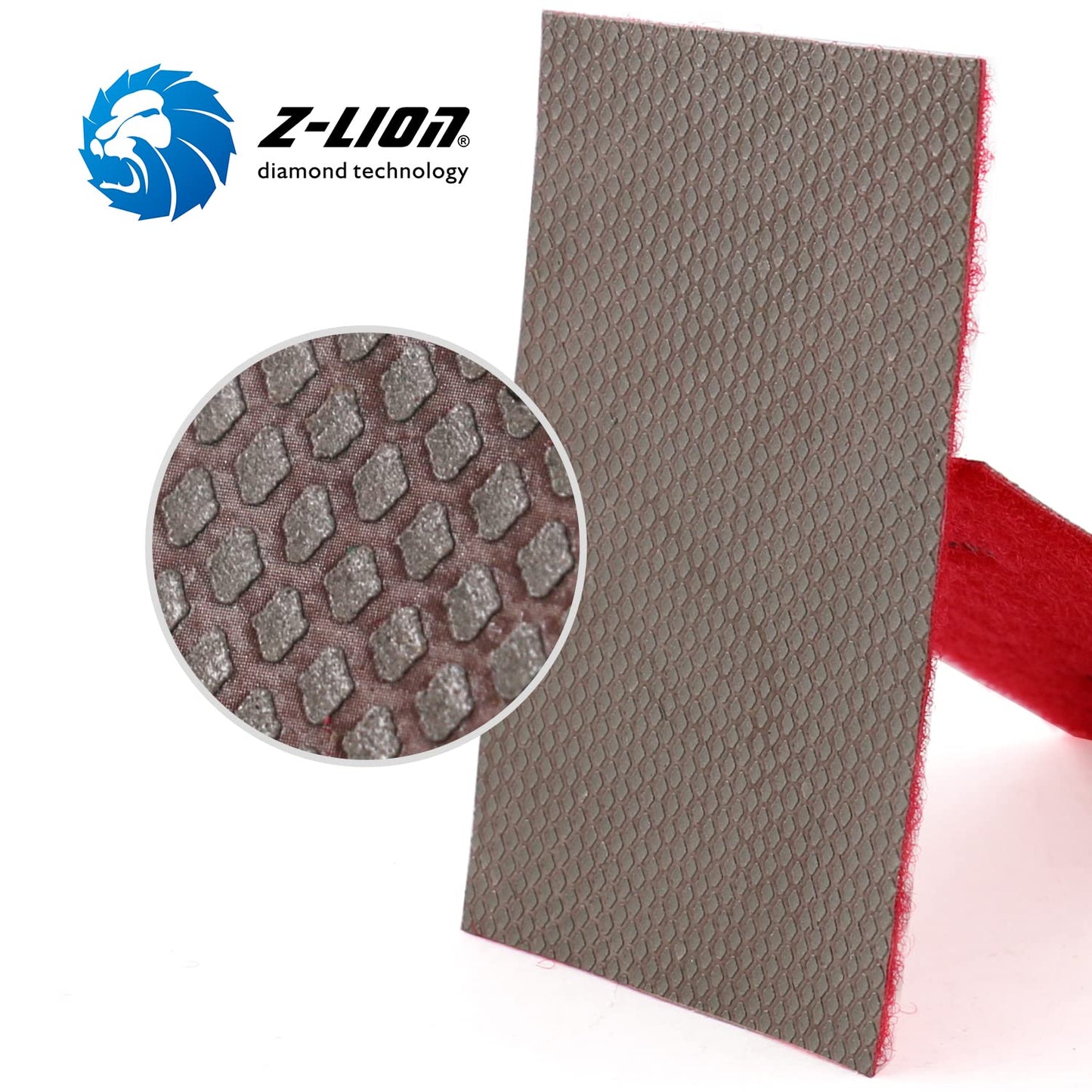 Z-Lion Diamond Abrasive Paper Sheets 400 Grit Diamond Sandpaper Nylon Back for Grinding Stone Glass Ceramic(1 Pcs)