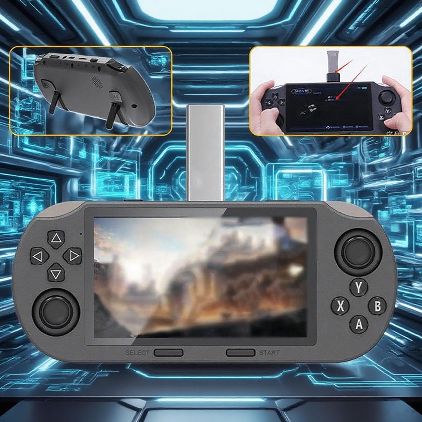 SF3000 Retro Handheld Game Console, Consola Portátil, Handheld Retro Game Consoles, Multiple Simulators Hd Games Retro Video Console, 4.5’’ IPS Screen