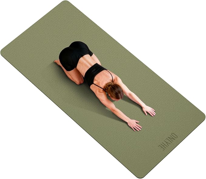 Yoga Mat Thick(10mm) Exercise Mat Non Slip Anti-tear,72"x35" Extra Large Pilates Mats for Home Workouts, Gym & Floor Stret...