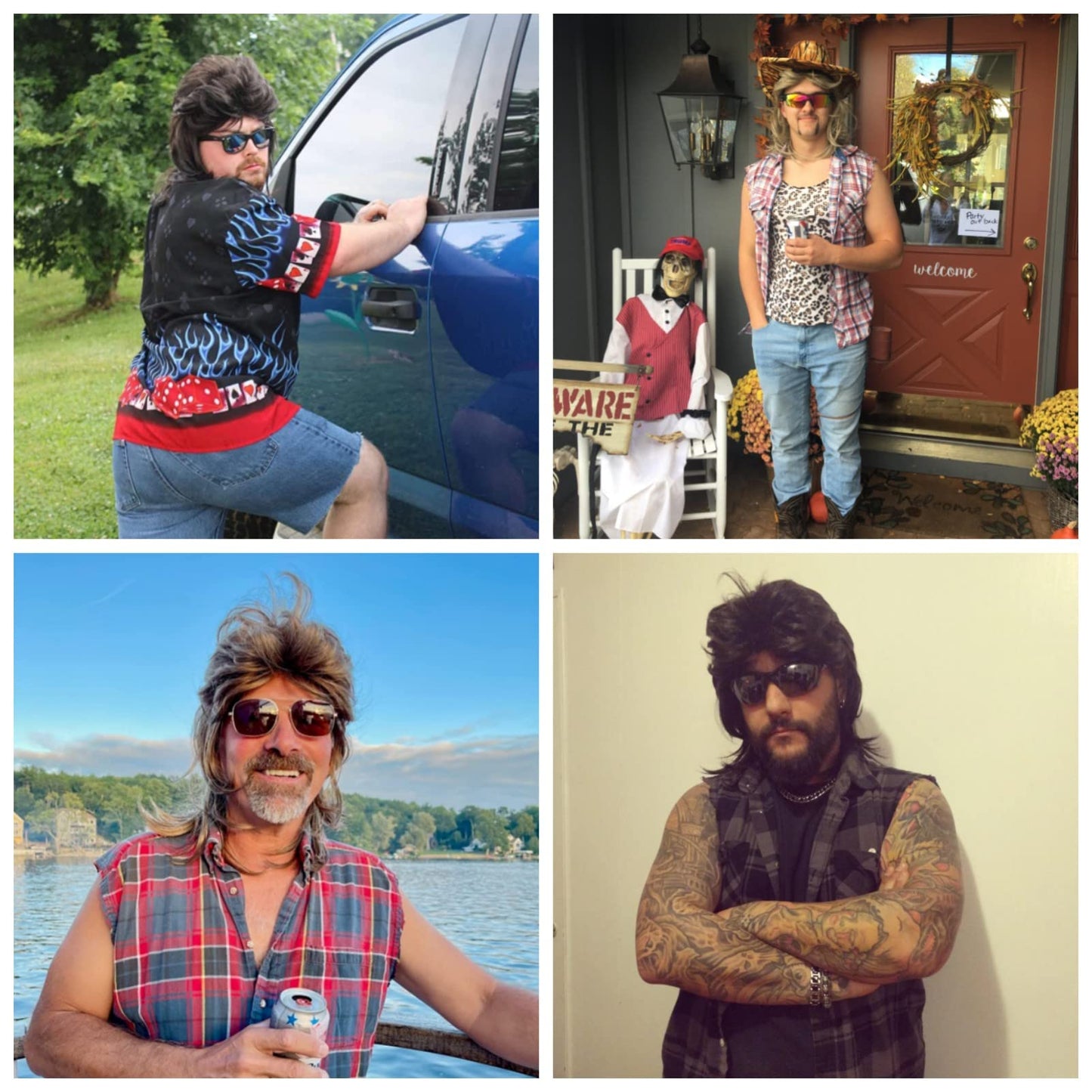 Traqur Mullet Wigs for Men Joe Dirt Emo Wig 80s 90s Costumes Fancy Party Accessory Cosplay Wig Halloween Man x (Light Blonde)