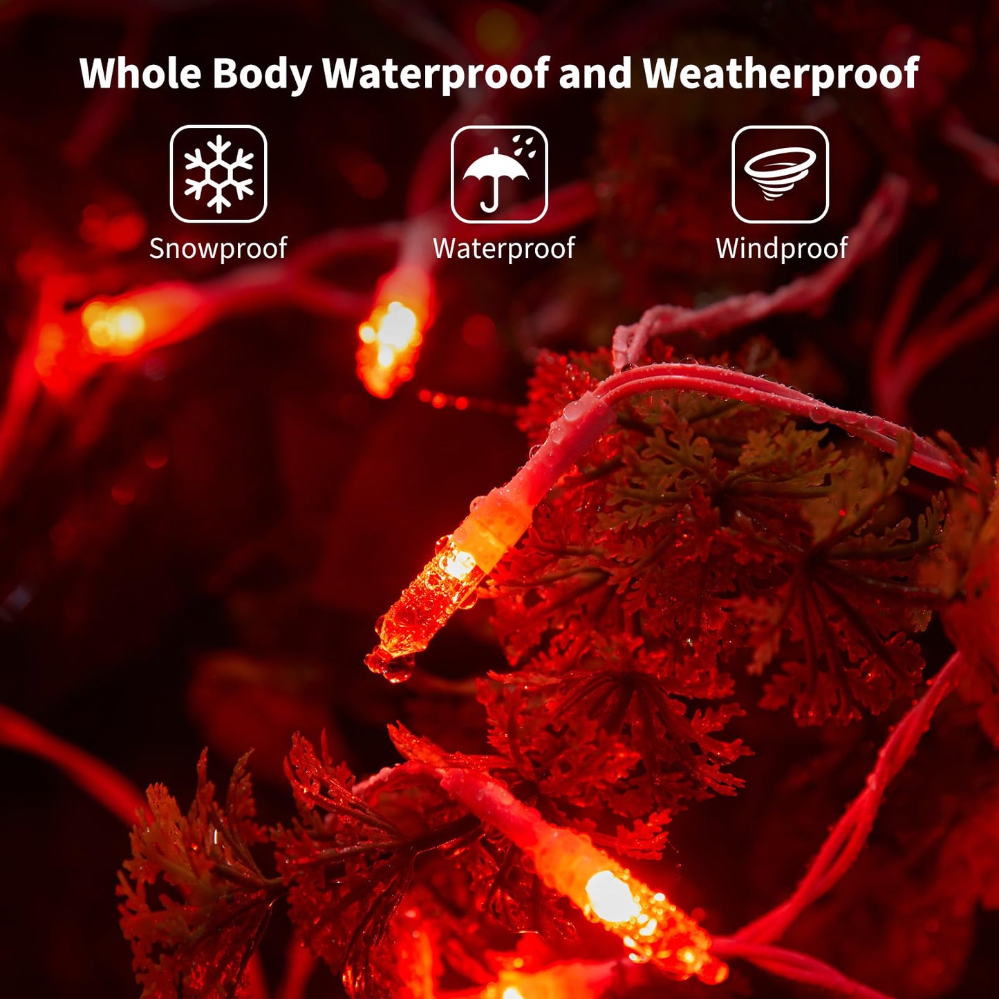Brightown Valentine’S Day String Lights, 4 Pack Of 20 Led, 8 Feet, Waterproof, Red For Indoor/Outdoor Holiday Decorations