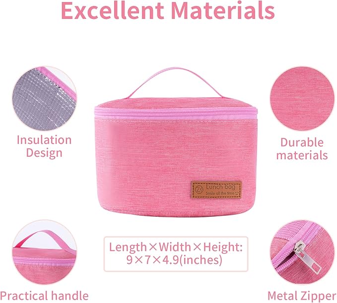 Bento Lunch Box Set -2 Stackable Adult And Women's Lunch Boxes - Including Lunch Bag, Leak Proof And Bisphenol Free A - Built-In Cutlery Set - Dishwasher Safe (Pink)