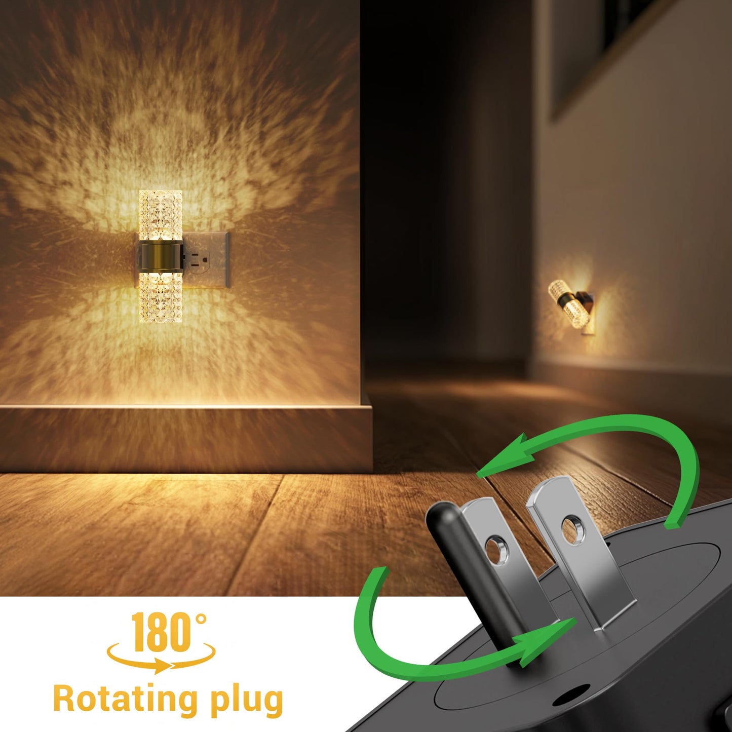 L Lohas Led Night Light Dimmable Night Lights Plug Into Wall 2 Pack 0-100Lm Adjustable Brightness Led Night Light Automatic Night Lights Plug In With Auto Light Sensor  For Bedroom Hallway Home Decor
