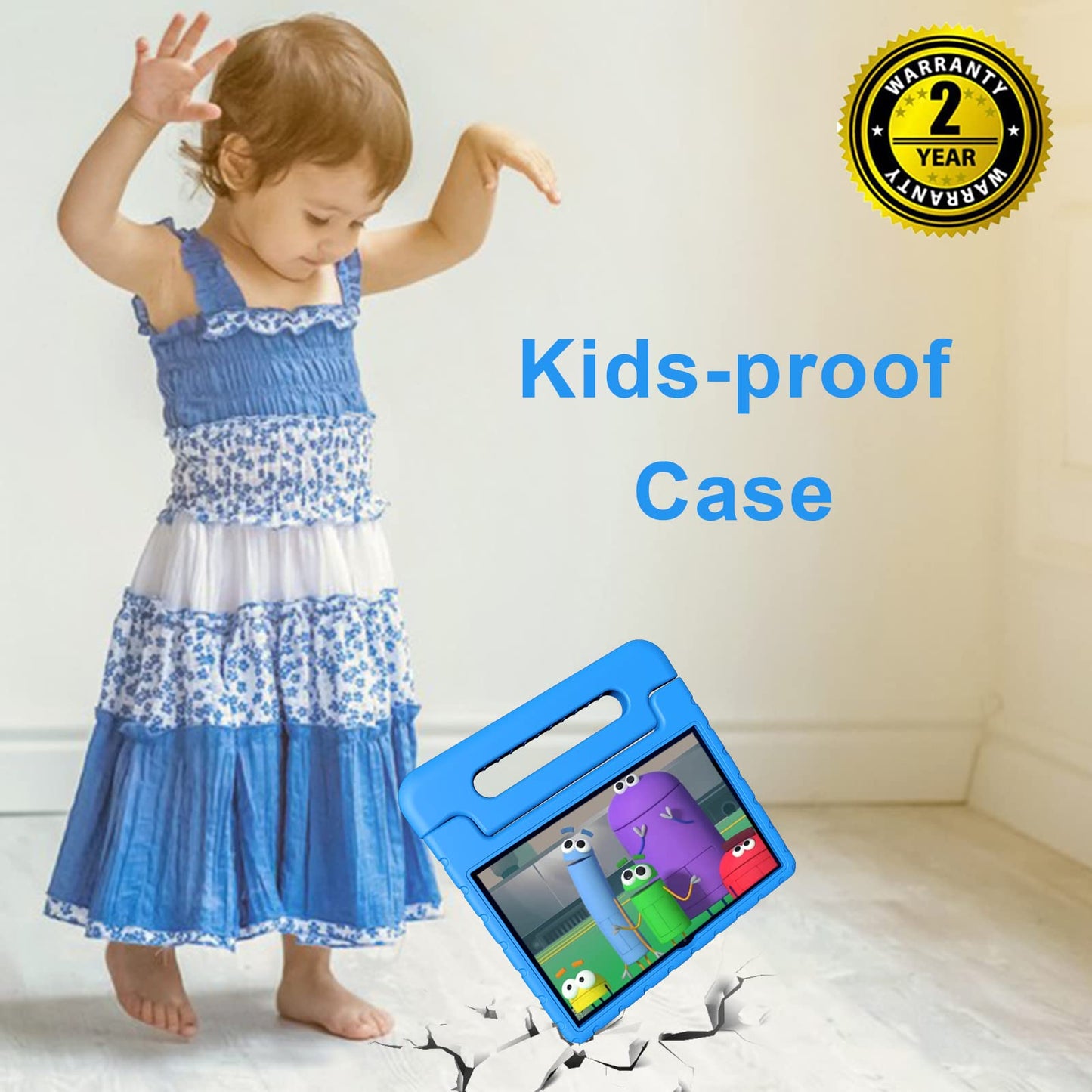 Vneimqn Tablet For Kids, 10 Inch Kids Tablet Android 13, 4Gb+64Gb, Octa-Core, Wifi 6, 12H Battery, Kids Space, Parental Control