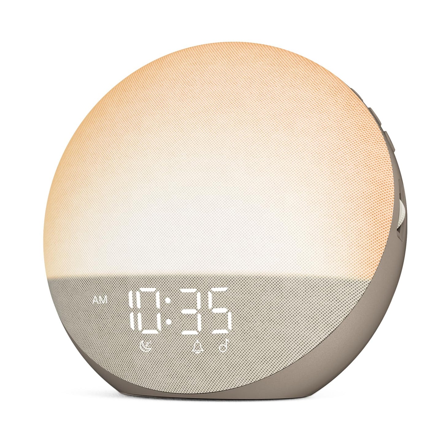 Sunrise Alarm Clock White Noise Machine: Natural Wake Up Light - Dimmable Clock with Bluetooth Speaker for Bedroom - 25 Sleep Sounds for Baby Adults Kids Cocoa