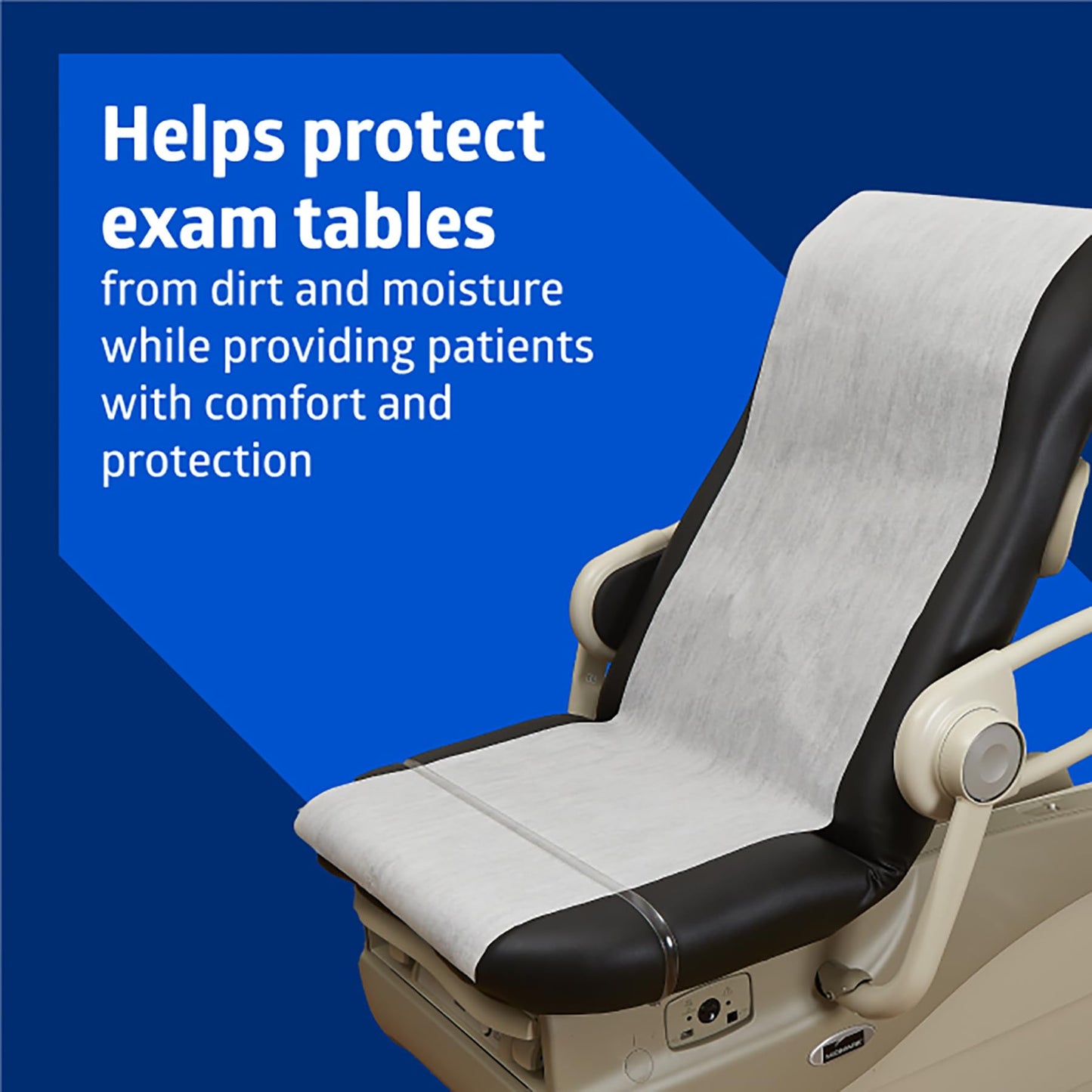 Medline Medical Exam Table Paper, Crepe Table Paper, 21 inches x 125 feet, Case of 12 Rolls