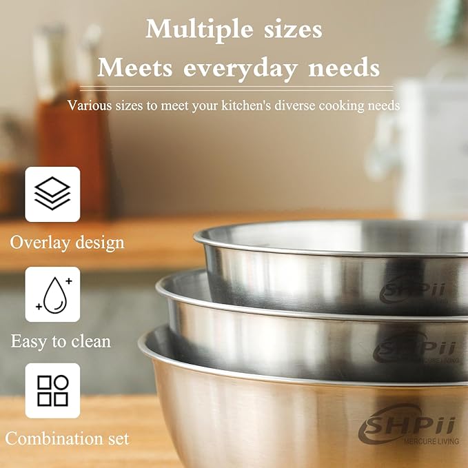 Thickened Stainless Steel Drainer Basket Set Home Essentials Kitchen Multifunctional Drainage High Temperature Resistant Freezer (9.45 inch)