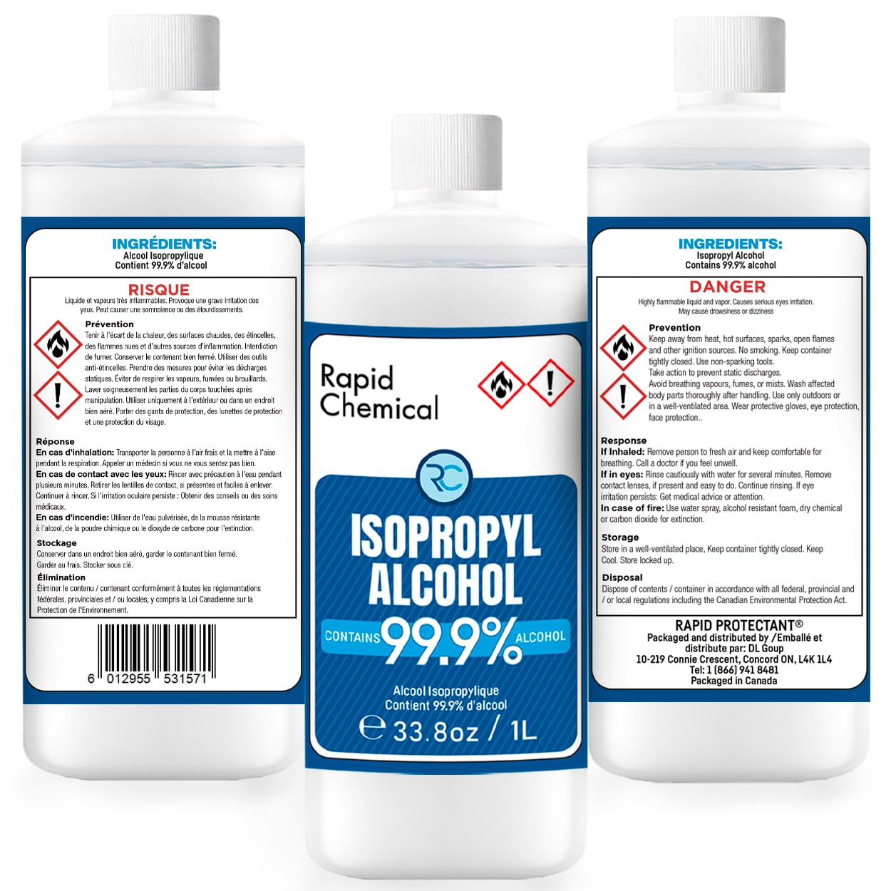 99% Isopropyl Alcohol - USP Grade - 99 Percent IPA Alcohol - 4 Pack 33.8 fl oz - 1 Gallon