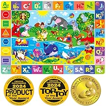 QUOKKA Baby Play Mat for Floor – Super Soft Plush Surface ABC Rug for Toddlers & Infants – Extra Thick (0.3in) Non-Slip Pa...