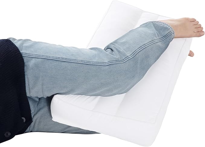 HOMBYS Knee Pillow for Side Sleepers,Down Alternative Between Leg Pillow for Sleeping,Under Knee Pillow for Sleeping on Back,Spine Alignment, Lower Back Pain Relief,Pregnancy Support,White 3 inch