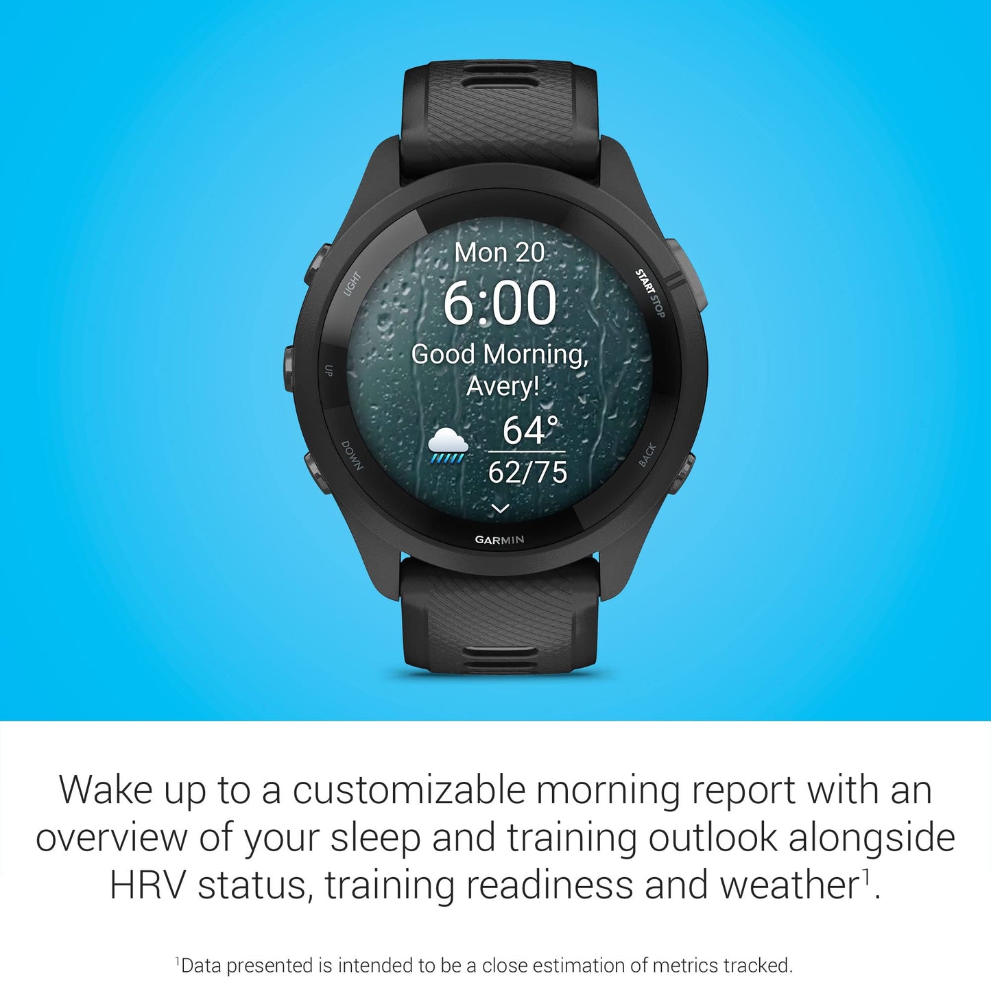 Garmin Forerunner 265 Running Smartwatch, Colorful AMOLED Display, Training Metrics and Recovery Insights, Black and Powder Gray (Renewed)