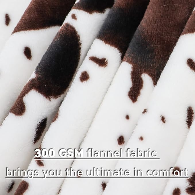 Cow Blanket for Kids 40x50 Inches - Ultra-Soft Fleece Bedding for Boys Girls, Lightweight Nursery Stroller Blanket, Cute Animal Print Throw for Car Seat Couch