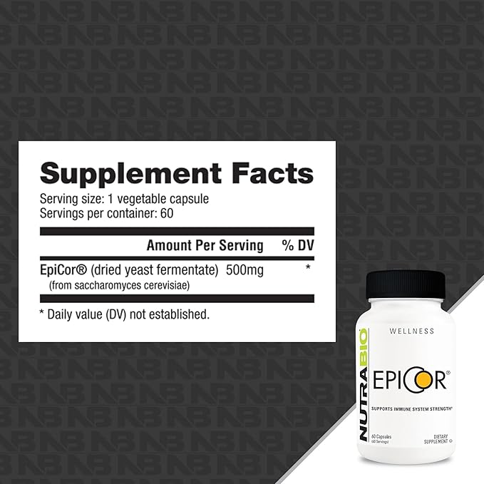 NutraBio – Epicor Multi Vitamin – Prebiotic – Antioxidant Support – Independent Lab Tested - 500mg – 60 Vegetable Caps