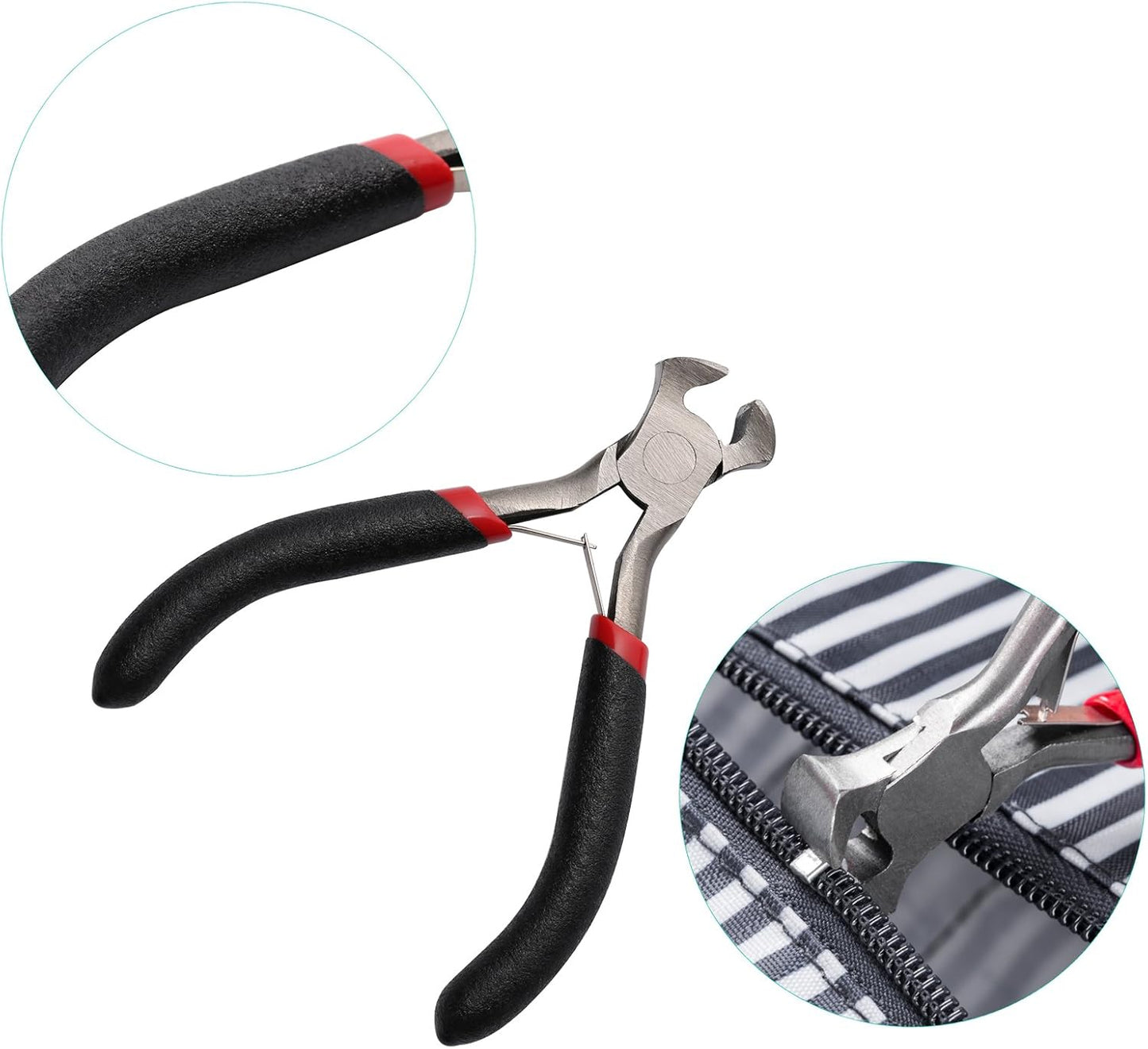 Zipper Replacement Pull Tabs Zip Fixer Zipper Repair Kit with Zipper Install Pliers Tool,161 Pieces