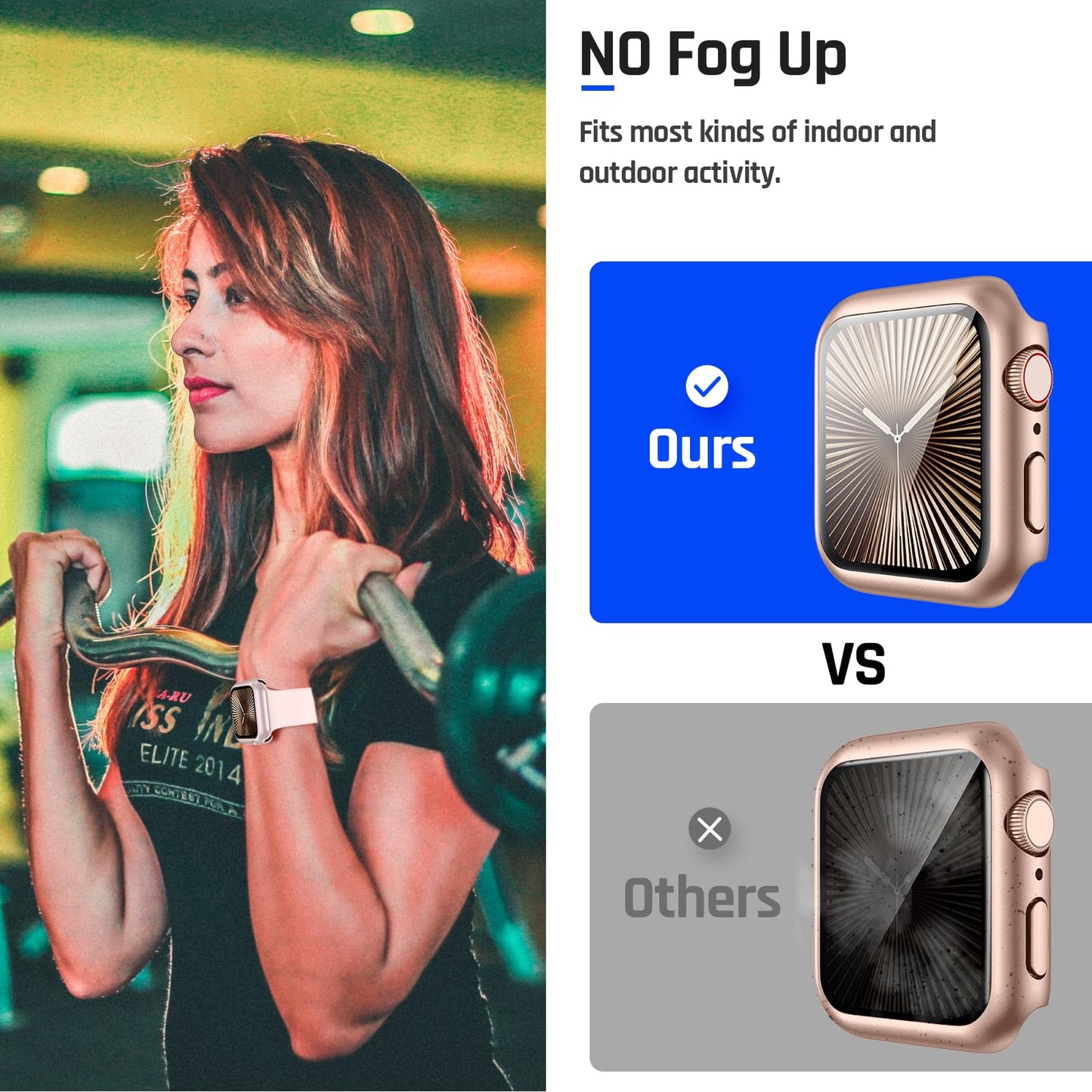 Goton Waterproof Case Compatible for Apple Watch Series 11/10 Screen Protector 42mm, Hard Bumper with Tempered Glass for iWatch 11 Cover 42 mm