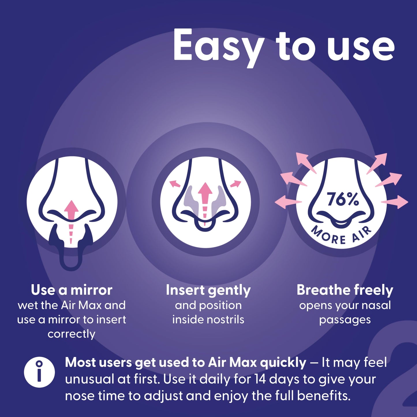 Airmax Nasal Dilators - Anti Snore Device - Small - 6-Month Relief - Cure for Snoring - Recommended by Physicians - Blue - One-Pack
