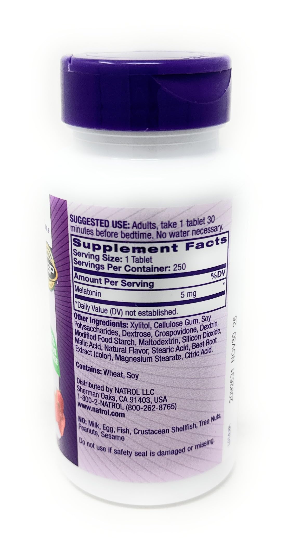 Natrol Melatonin 5 Mg, 250 Fast Dissolve Tablets Strawberry Flavor