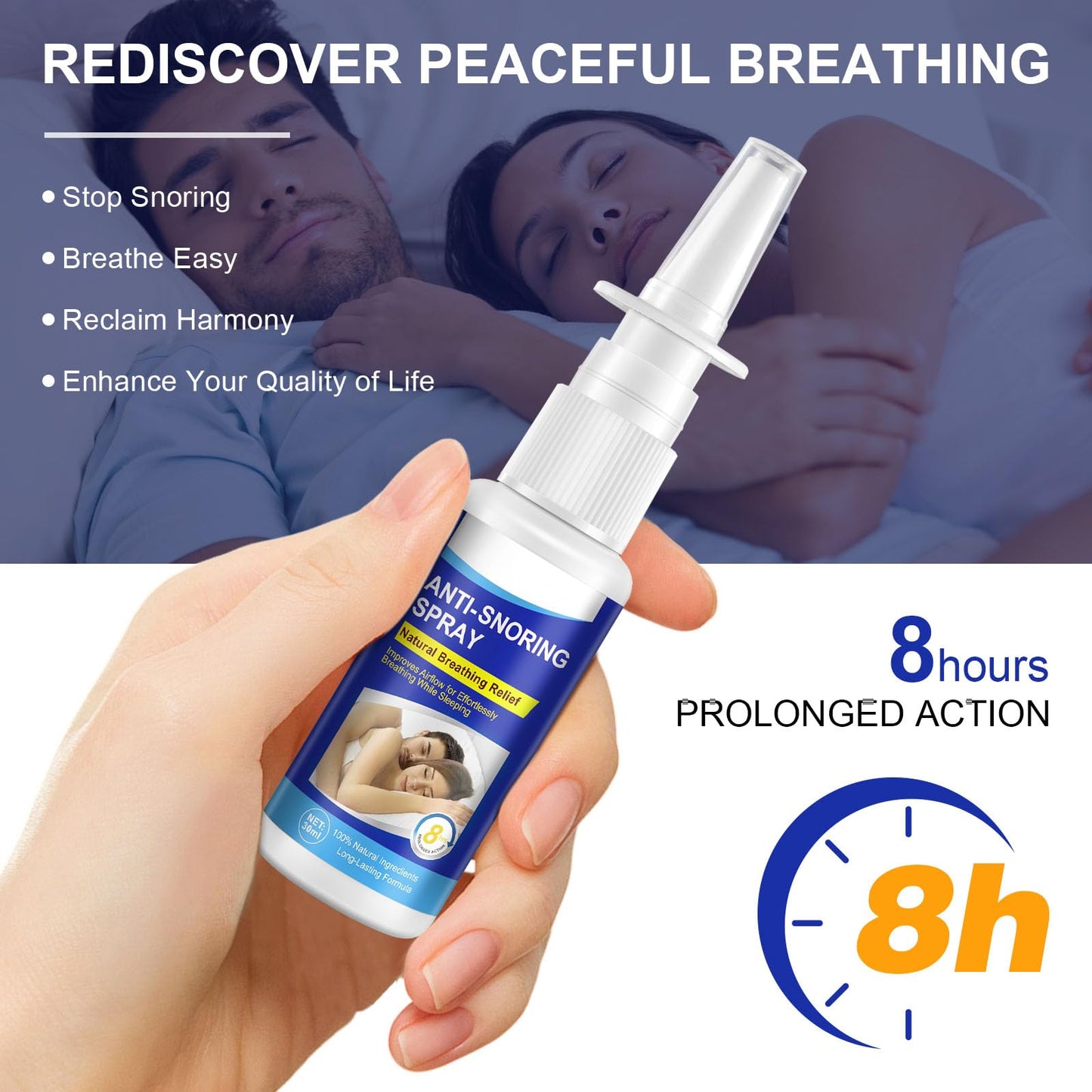 Anti Snoring Spray- Stop Snoring & Sleep Well - Effective Stop Snorer - Stop Snoring Immediately - Sleep Well All Night-SolvesSnoring ProblemApplicable to Both Men and Women -Convenient to Carry