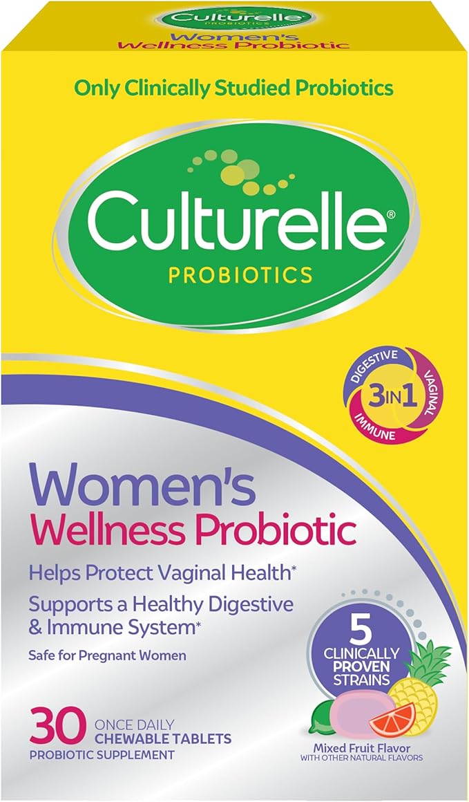 Culturelle Women’s Wellness, Daily Chewable Probiotics for Women - Supports Digestive, Vaginal and Immune Health, Occasion...