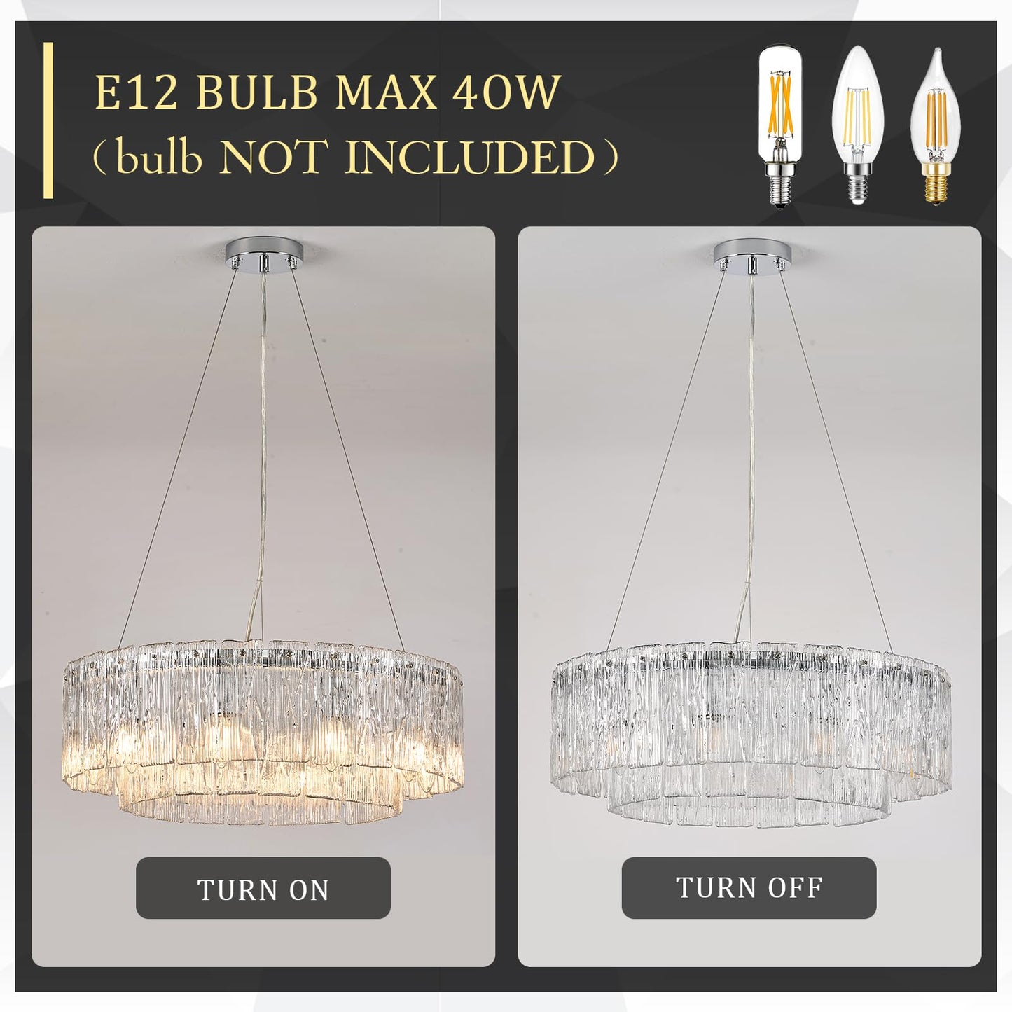Modern 24  Chrome Chandeliers 10-Light Crystal Glass Round Chandelier stylish Drum Ceiling Pendant Light Fixtures 2 Tiers Hanging Lighting For Dining Room Foyer Living Room Bedroom