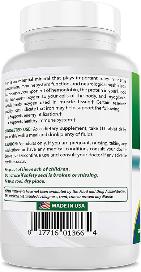 Iron 65 mg & Vitamin B12 6000 mcg