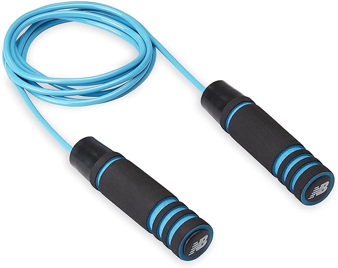 New Balance Weighted Jump Rope for Men - 1 lb Heavy Foam Handles Set, Adjustable Length, Exercise Training Jump Ropes for ...
