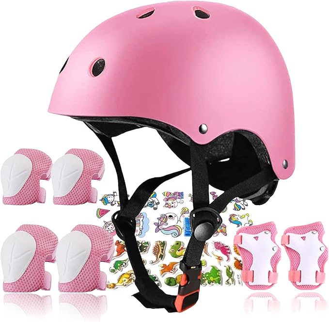 FOOKCIAN Kids Helmet,Toddler Skateboard Helmets for Ages 2-3-5-8-14 Years Boys Girls with Knee and Elbow Pads Wrist Guards...