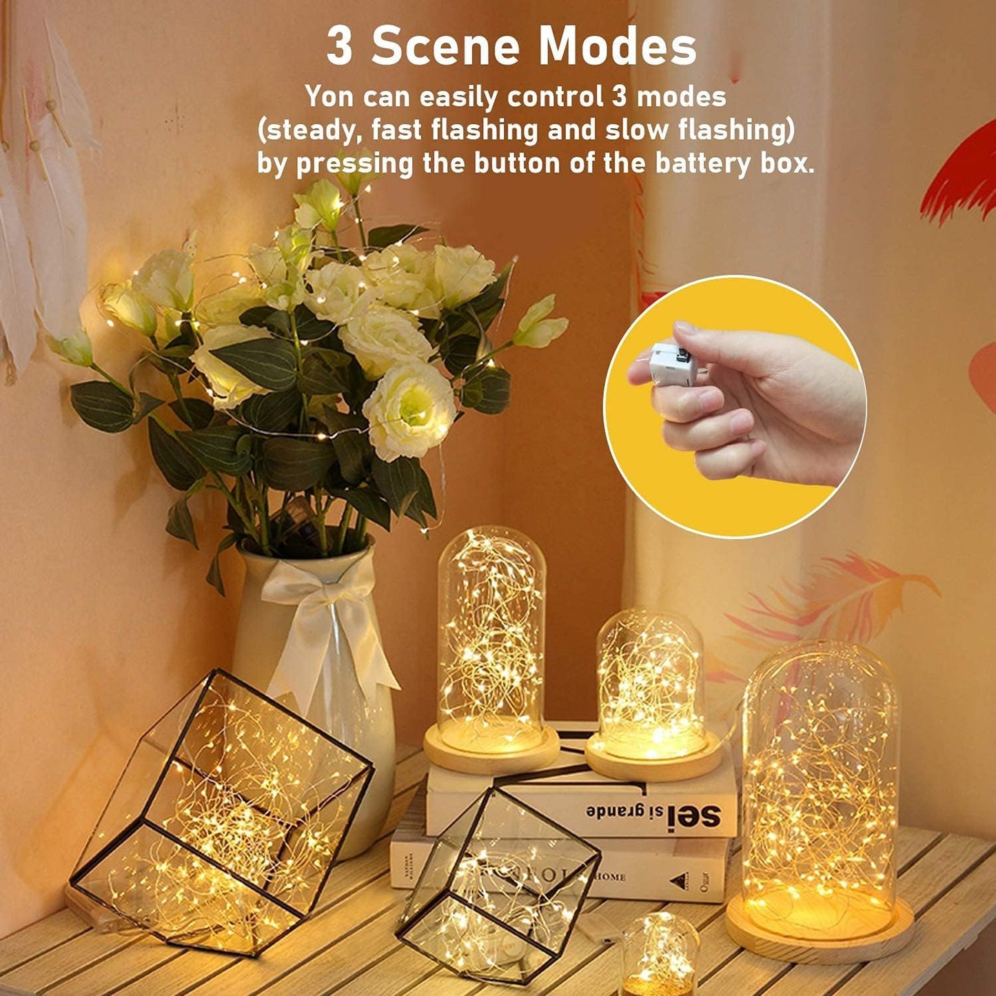 Led Fairy Lights Battery -9 Pack Led Fairy String Lights 2M/20 Leds Mini Fairy Lights With Battery Led Lighting Battery Operated Decoration For Bottle Christmas Tree Wedding Balcony Party Decoration