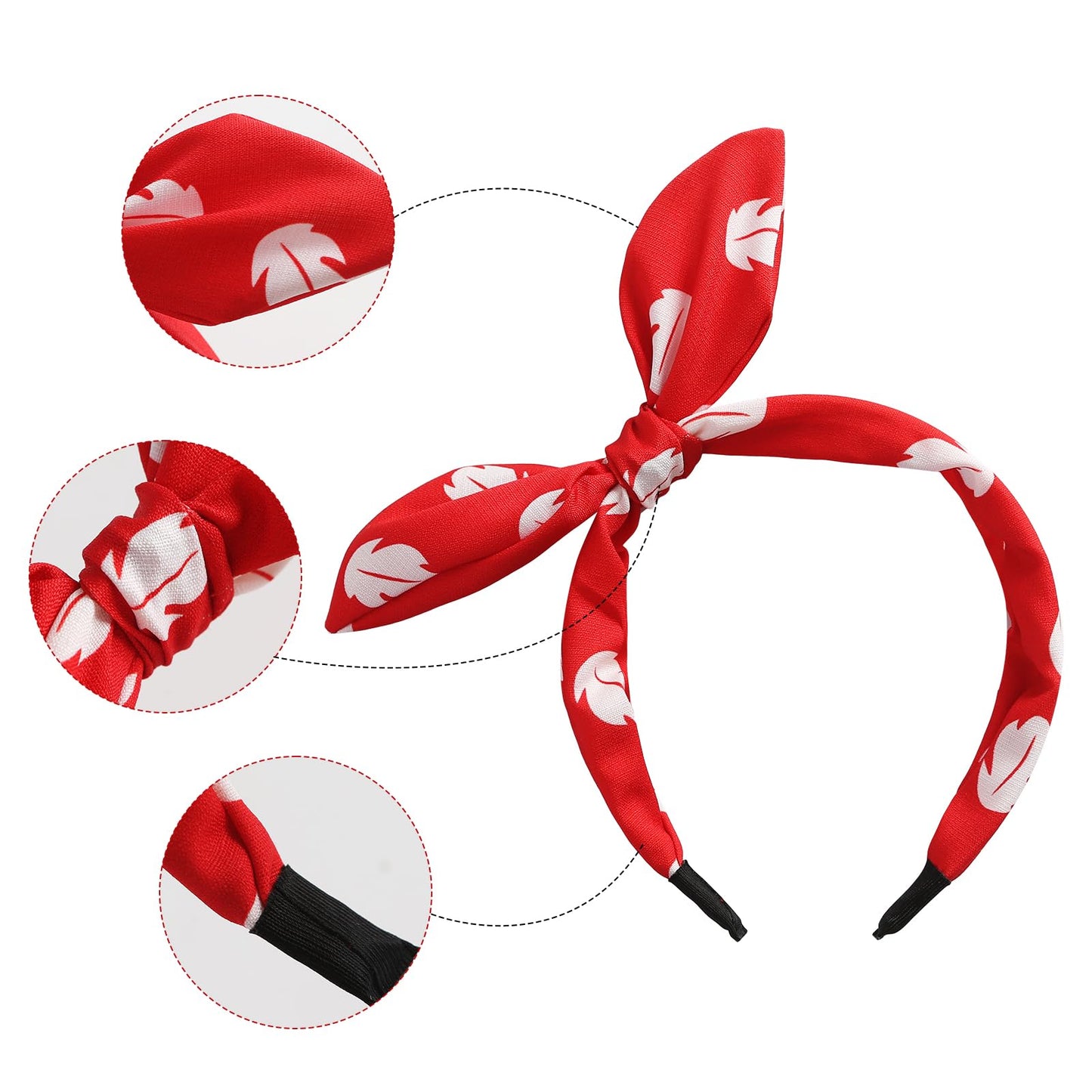 Hawaiian Bow Headband Tropical Leaf Headwear Halloween Costume Hair Accessories Luau Party Hairband