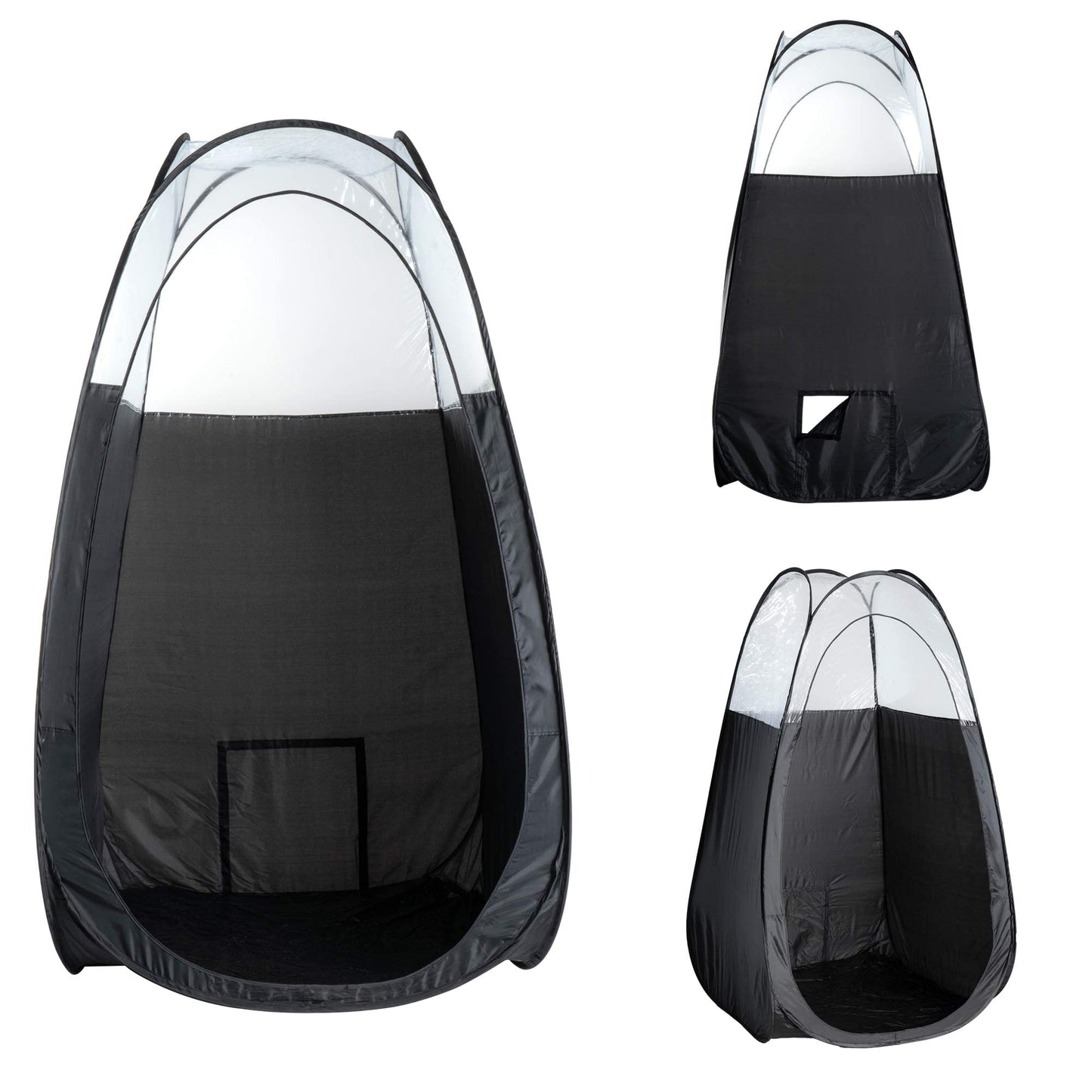 Naked Sun Black Spray Tan Tent - Pop Up Portable Professional Self Tanning Booth with Carry Bag Waterproof Floor and Extraction