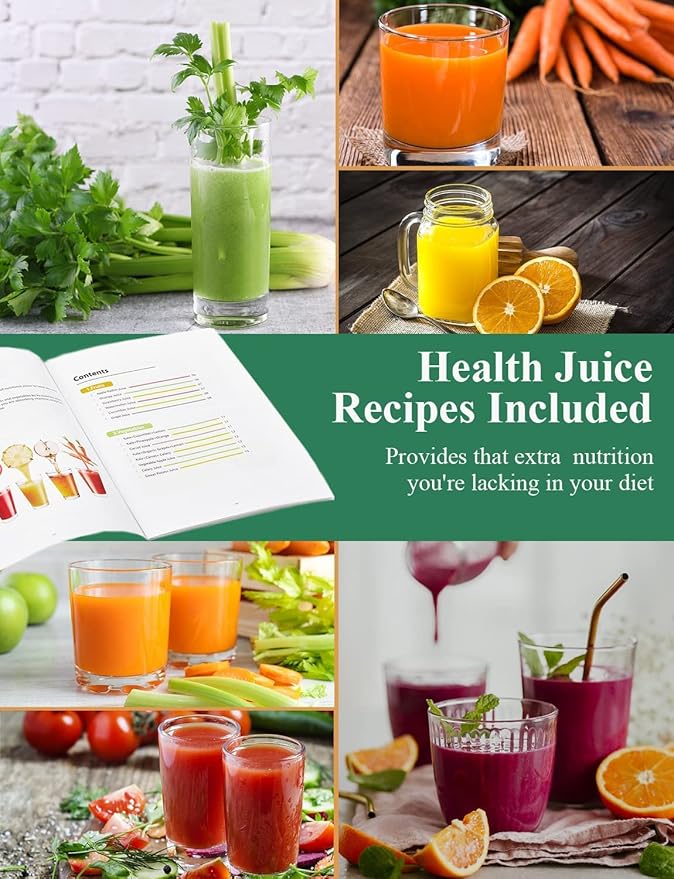 Juicer Machines with Anti-drip & Anti-slip Function, Centrifugal Juicer Whole Fruit and Vegetable with 3-inch Wide Food Chute, 2 Speeds, Recipe Included, Easy to Clean