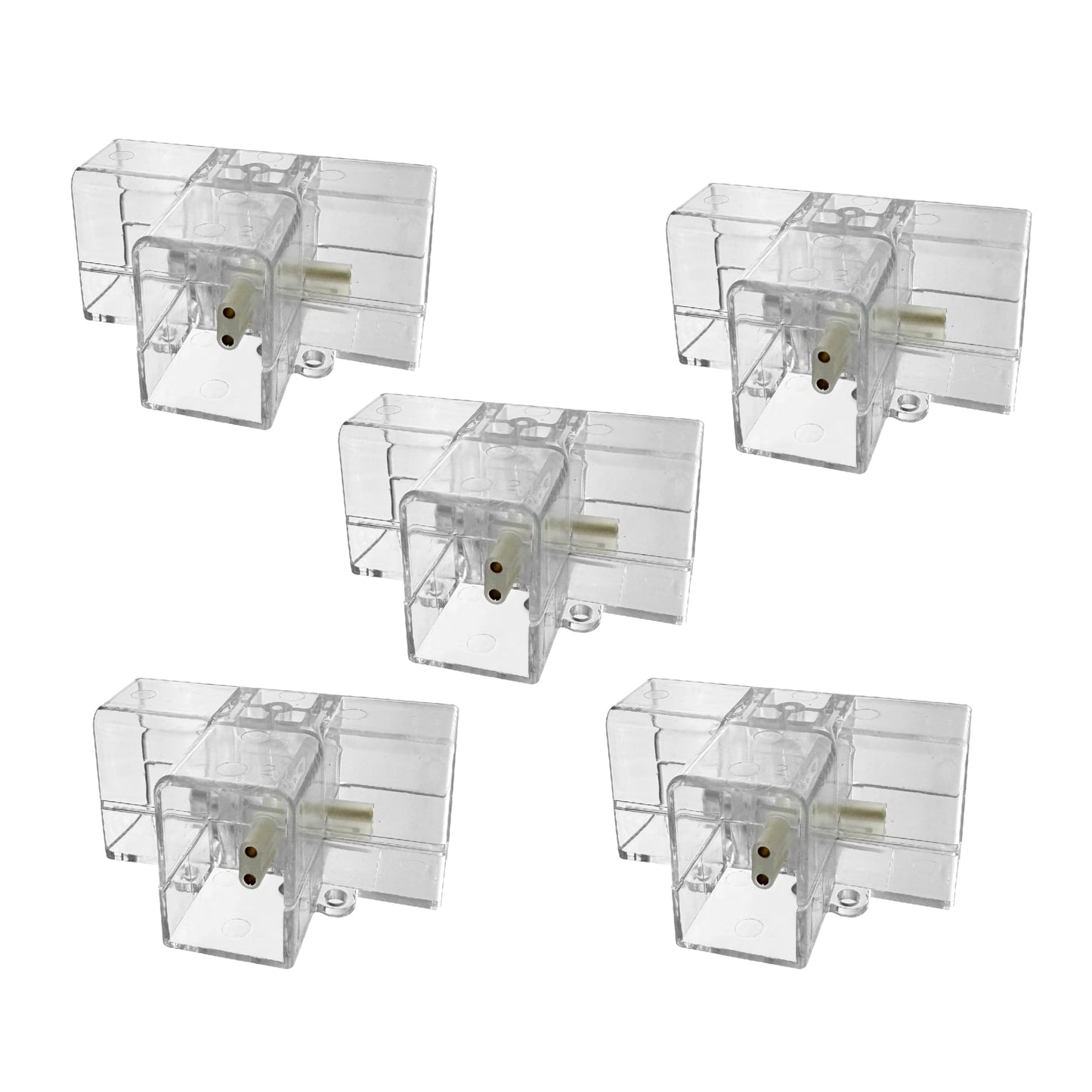 Cezelux 5 Pack Hexagon Garage Light Connectors 90 T-Connector 2 Pin 3 Way Led Garage Light Copper Pin Diy Hexagon Accessories Replacement/Spare For Honeycomb Lighting Systems (5 Pack T Connector)