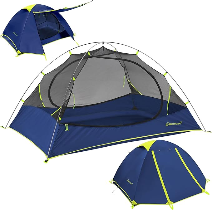 Clostnature Polaris Lightweight Backpacking Tent - 1/1.5/2/3/4/6 Person Ultralight Waterproof Camping Tent, 3 Season Large Size Easy Setup Tent for Family, Outdoor, Hiking and Mountaineering
