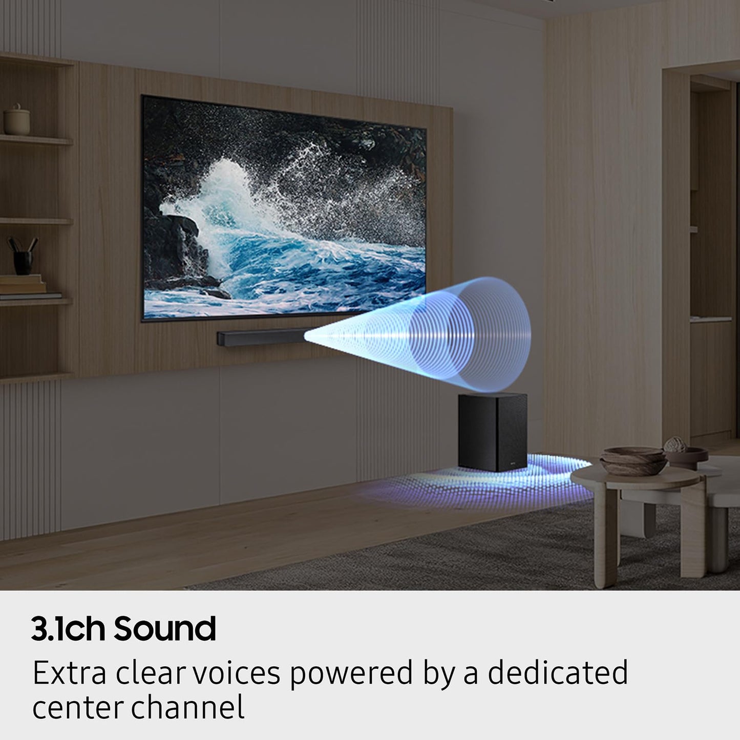Samsung B-Series Soundbar Hw-B630F 3.1 Ch Dts Virtual:X Soundbar With Subwoofer (2025 Model) One Remote Control, Voice Enhance M