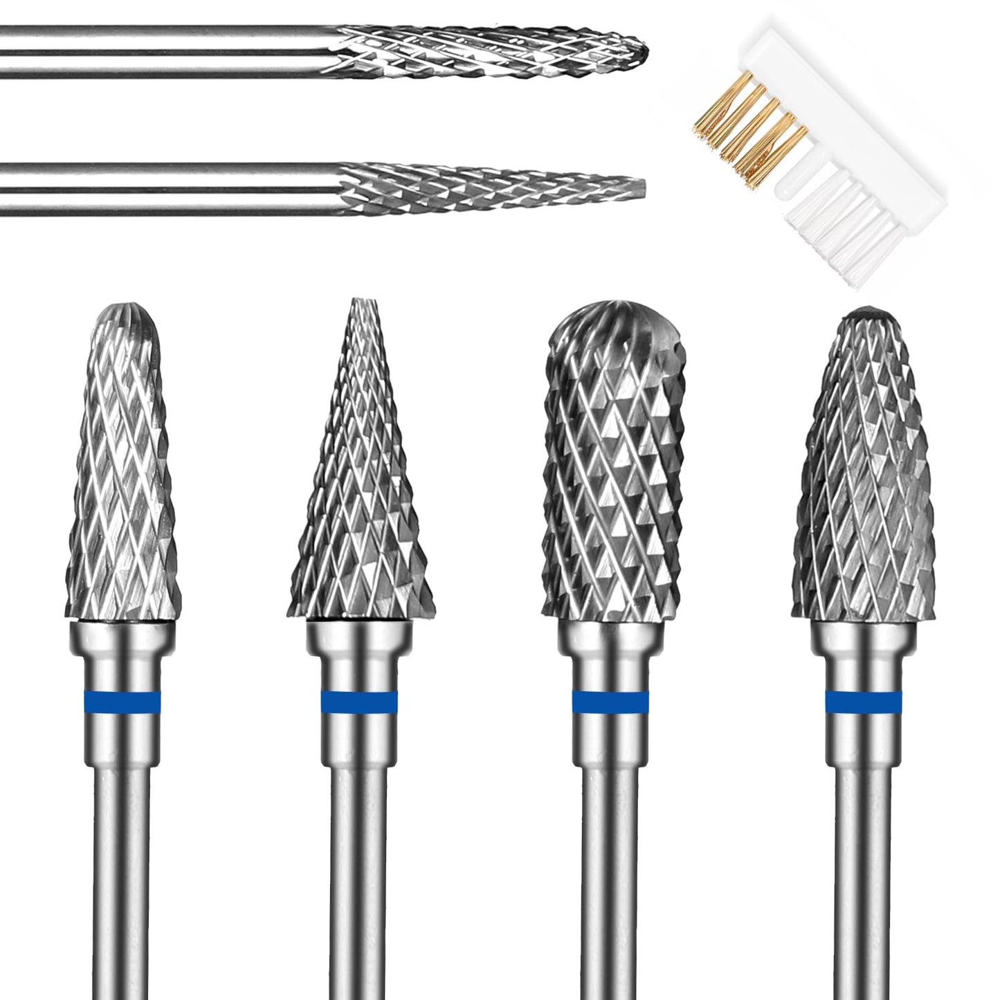 YUXIANLB Nail Drill Bits Set Tungsten Steel Nail Bits 1.77 Inches Diamond Cuticle Electric Nail File 6Pcs Nail Art Tools Sanding