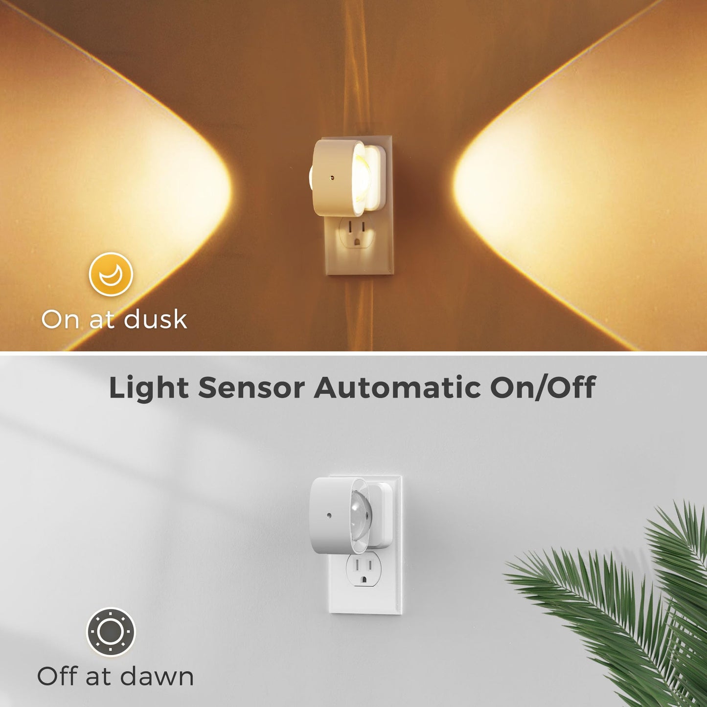 L Lohas Led Night Lights Plug Into Wall  Night Light Projector  Dusk To Dawn Sensor  Rotating White Nightlight For Kids  Soft White Ambient Lighting For Bathroom  Gaming Room  Gifts 1 Pack