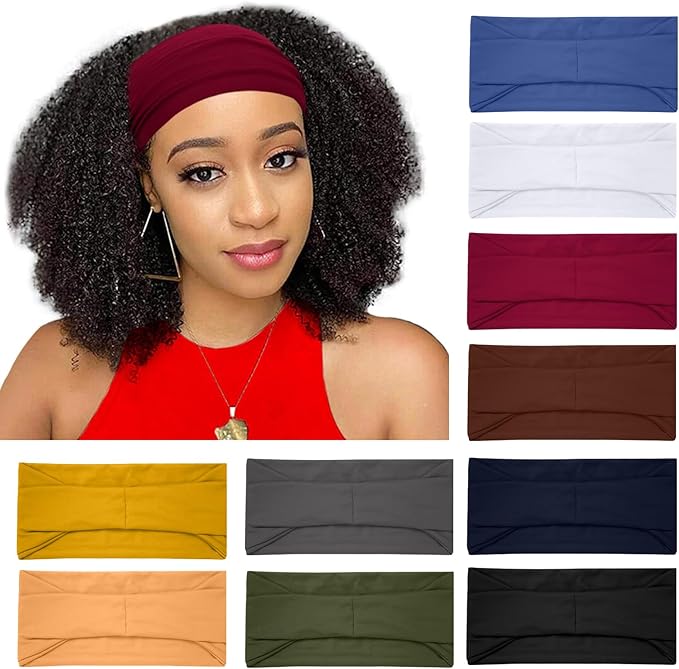 RITOPER Wide Headbands for Women Non Slip, Workout Yoga Running Womens Headband Boho Hair Bands for Women's Hair, Thick Sw...