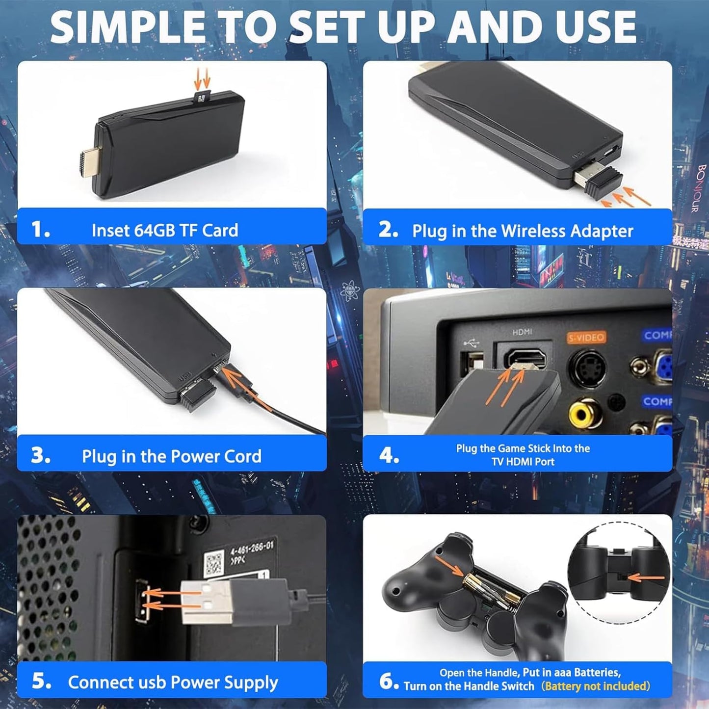 Retro Gaming Console,Vide Game Consoles with 4K HDMI,18 Classic Emulators,Plug and Play,20000+ Games Built-in Classic Video Games