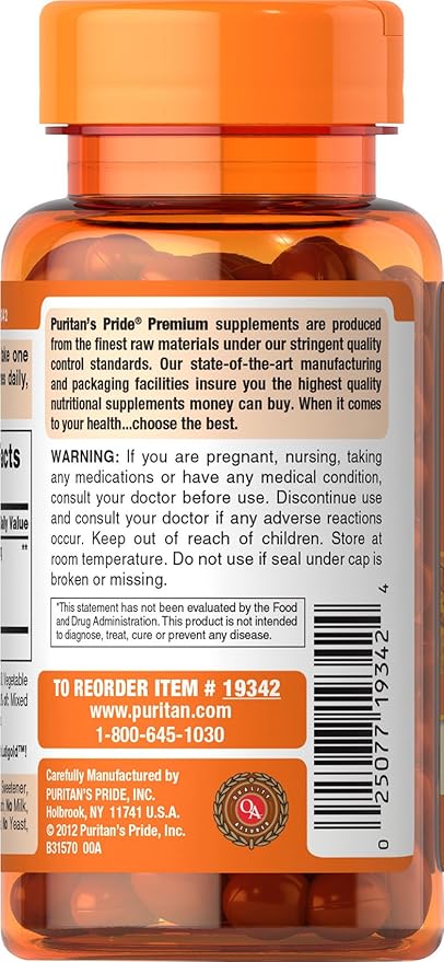 Puritan's Pride Premium Healthy Eyes Lutigold Extra Lutein with Meso-Zeaxanthin and Zeaxanthin for Men and Women, Vision Health Support, 2 Month Supply, 60 Easy-to-Swallow Rapid Release Softgels