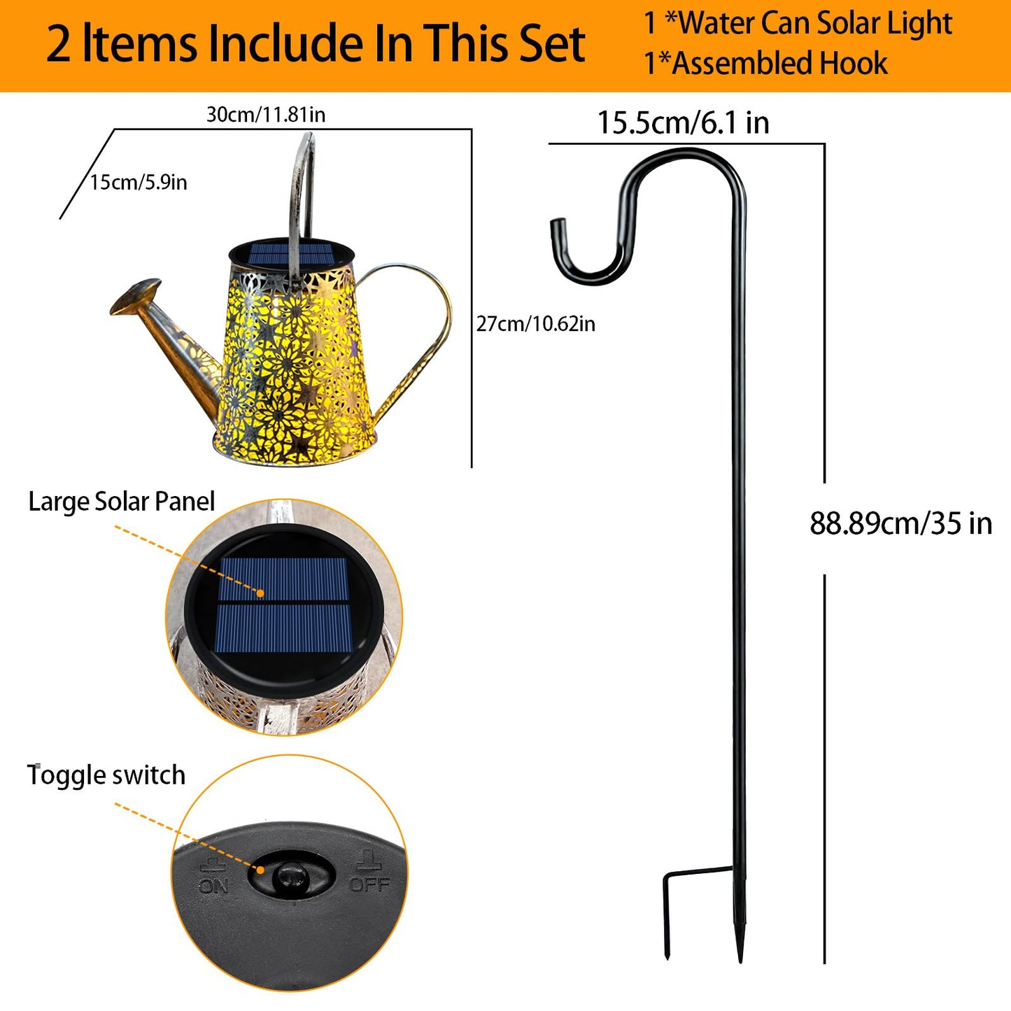 Vookry Solar Watering Can Lights, Purple Led Outdoor Lantern, Waterproof, 1 Pack, Garden Decor For Yard And Patio