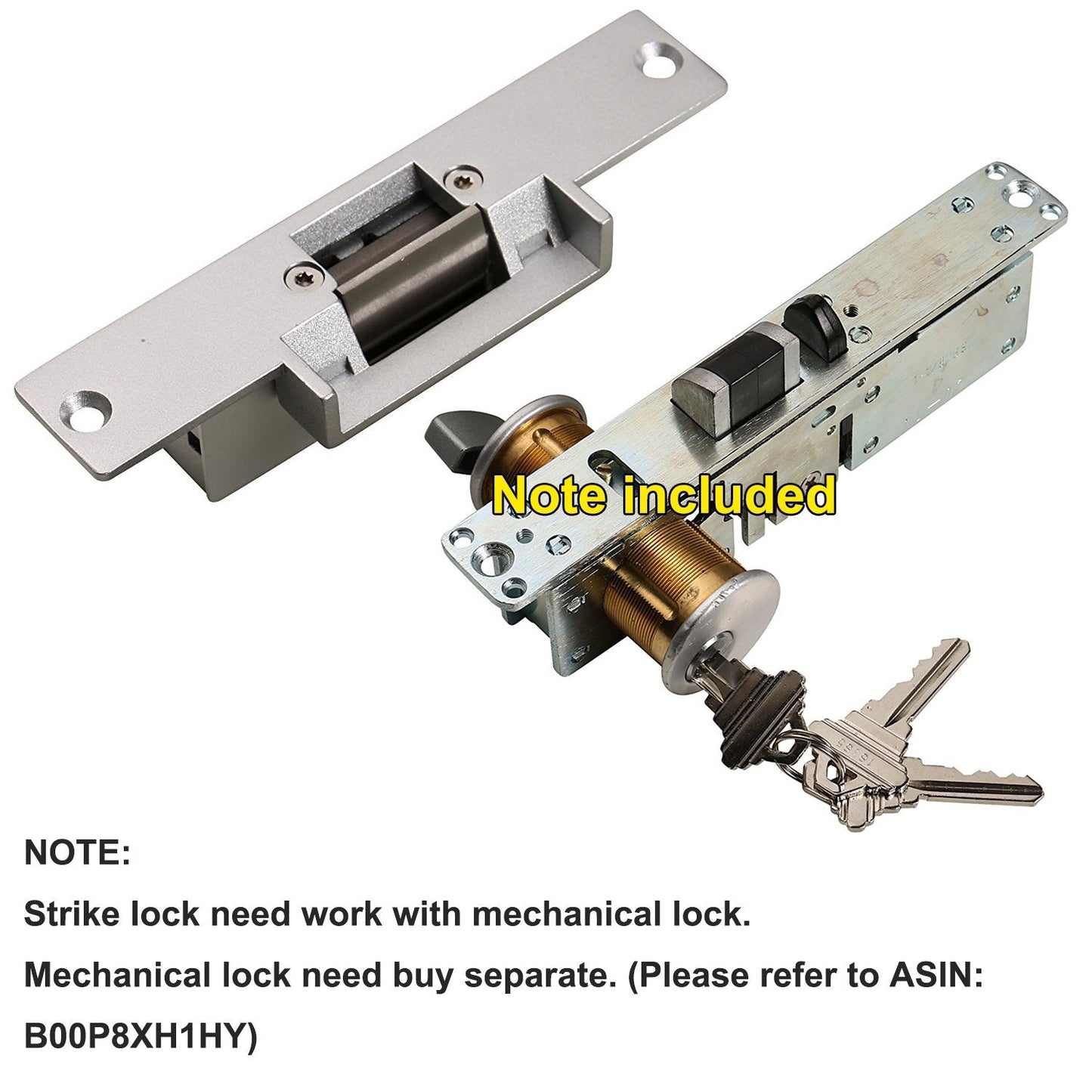 UHPPOTE Electric Strike Door Lock Fail-Secure for Access Control System Deadlatches or Cylindrical Locksets