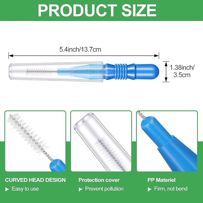 Patelai 350 Pieces Interdental Brush Tooth Floss Tooth Cleaning Tool Toothpick Dental Flossing Head Oral Flosser Soft Picks Refill Dental Flosser Toothpick Cleaners