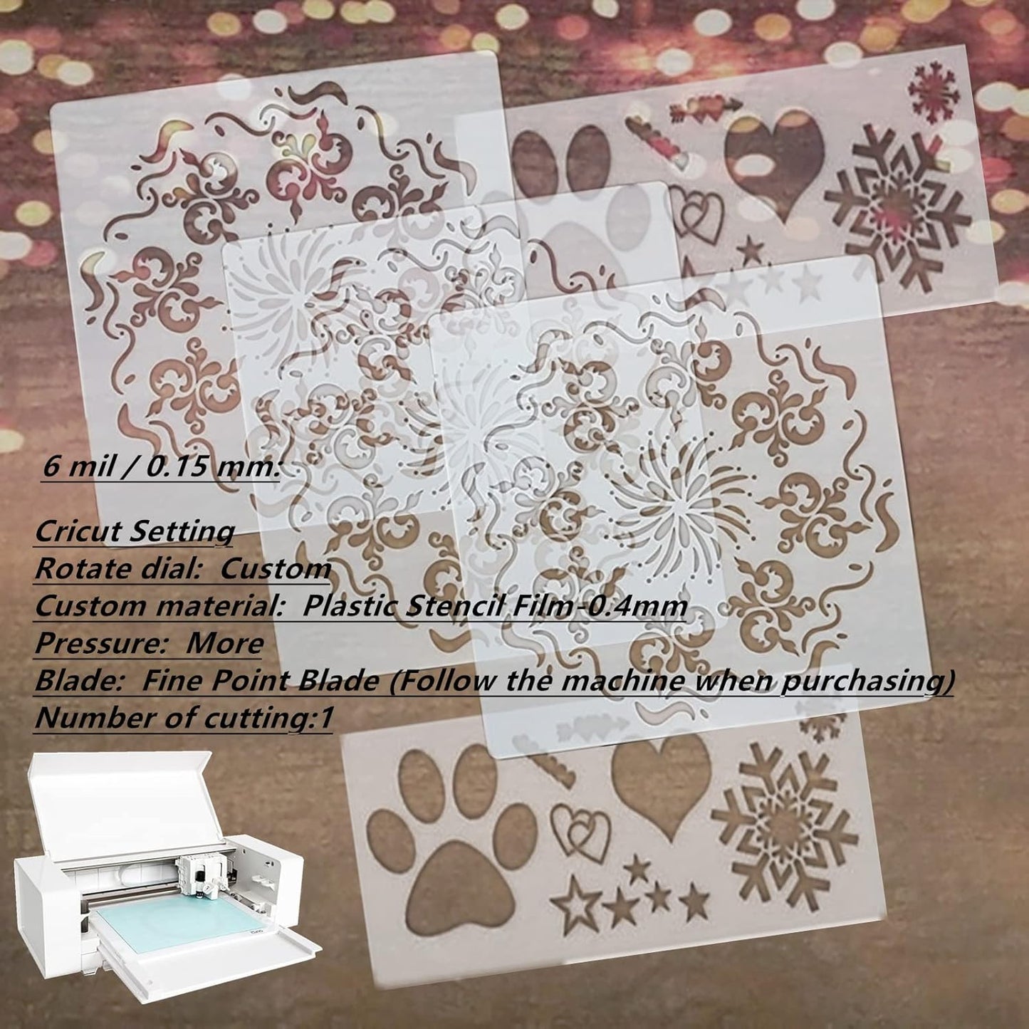 BANLTRE 12 Pack 12" x 16" 6mil/0.15mm Thick Clear Blank Stencil Sheet for Cutting,Craft Plastic Sheets (12" x 16" / 6mil)