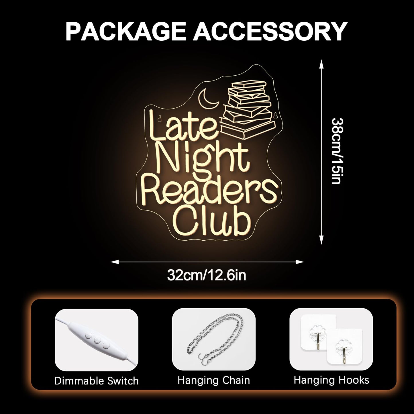 Nosun Late Night Readers Club Neon Sign Reader Club Neon Light Led Hanging Read Room Sign Library Welcome Door Neon Sign Pink Night Light Gift For Book Enthusiast Reading Enthusiasts