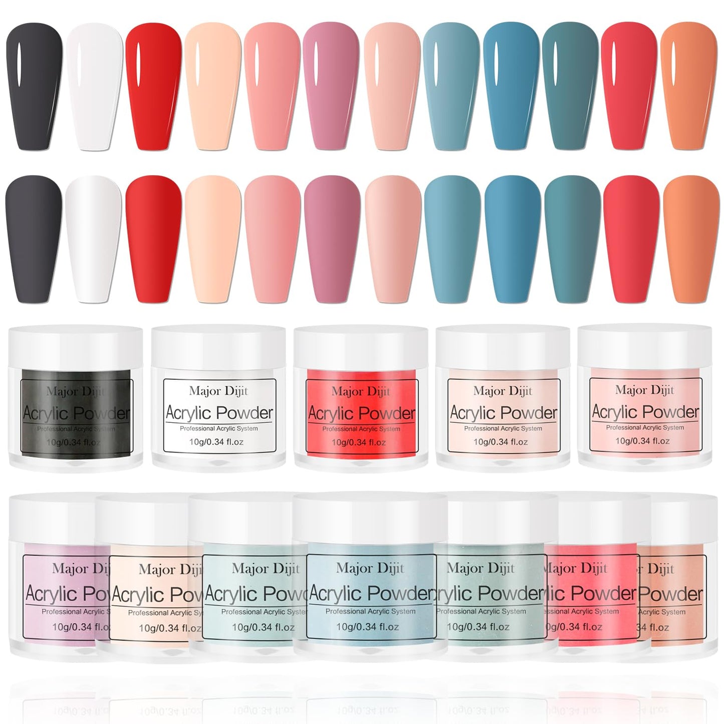 Acrylic Nail Kit Starter Set 12 Color Acrylic Powder with Nail Drill U V Light Full Tools Everything for Beginners Home Salon (-