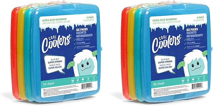 Cool Coolers by Fit & Fresh Slim Ice Packs
